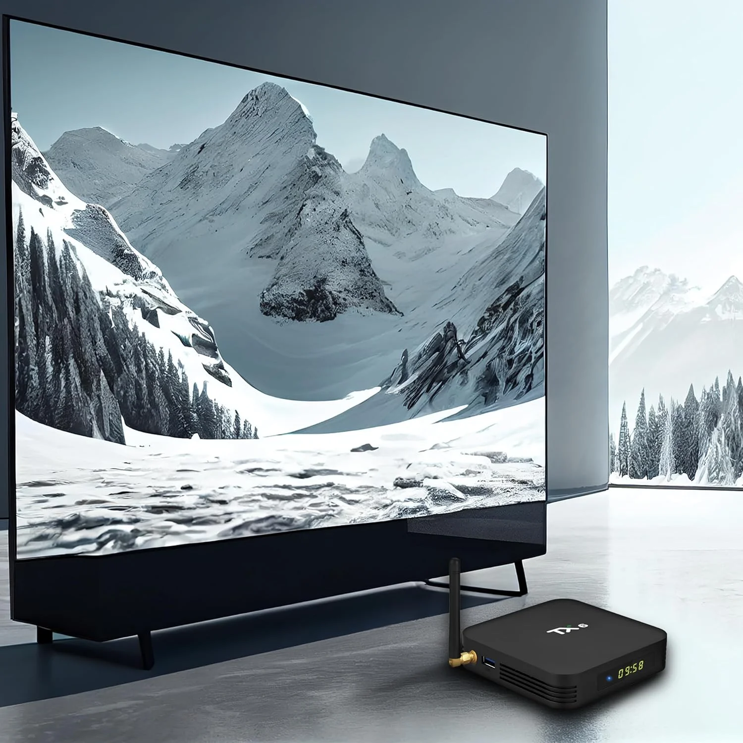 اندروید تی وی باکس Retoo مدل TX6 به همراه ریموت کنترل | کلاینت استریمینگ رسانه | 4 گیگابایت رم، 32 گیگابایت رام | HDMI، Miracast، HDR، پردازنده چهار هسته ای AllWinner H6، وای فای 2.4 گیگاهرتز، اترنت، USB 3.0، کارت گرافیک هوشمند MALI-T720 اندروید تی وی باکس Retoo مدل TX6 به همراه ریموت کنترل | کلاینت استریمینگ رسانه | 4 گیگابایت رم، 32 گیگابایت رام | HDMI، Miracast، HDR، پردازنده چهار هسته ای AllWinner H6، وای فای 2.4 گیگاهرتز، اترنت، USB 3.0، کارت گرافیک هوشمند MALI-T720