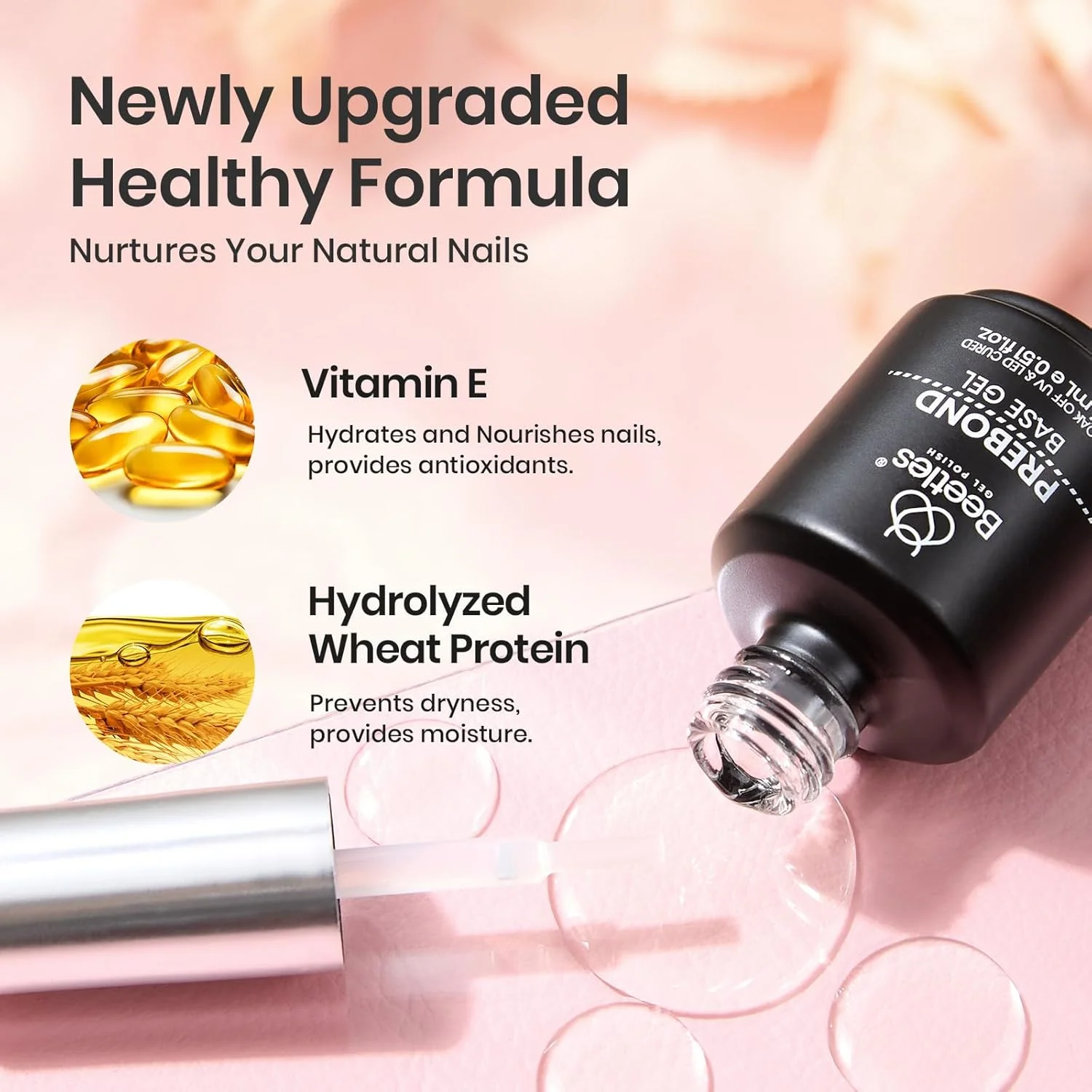 لاک ژل پایه Beetles، 15 میلی لیتر، لاک ژل پایه قبل از باندینگ، ماندگاری طولانی، خیساندن، پوشش پایه لامپ ناخن U V، فرمول ارتقا یافته برای سالن، طراحی ناخن DIY، هدیه مانیکور برای زنان لاک ژل پایه Beetles، 15 میلی لیتر، لاک ژل پایه قبل از باندینگ، ماندگاری طولانی، خیساندن، پوشش پایه لامپ ناخن U V، فرمول ارتقا یافته برای سالن، طراحی ناخن DIY، هدیه مانیکور برای زنان