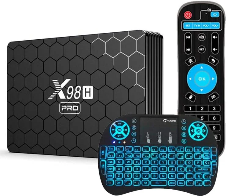 اندروید باکس 12.0، رم 4 گیگابایت رام 64 گیگابایت H618 چهار هسته ای گوگل اندروید باکس پشتیبانی از Ultra HD 4K/HDR/Ethernet/BT/3D/Dual-Wifi 2.4G/5G به همراه مینی کیبورد بی سیم، 4 گیگابایت + 32 گیگابایت