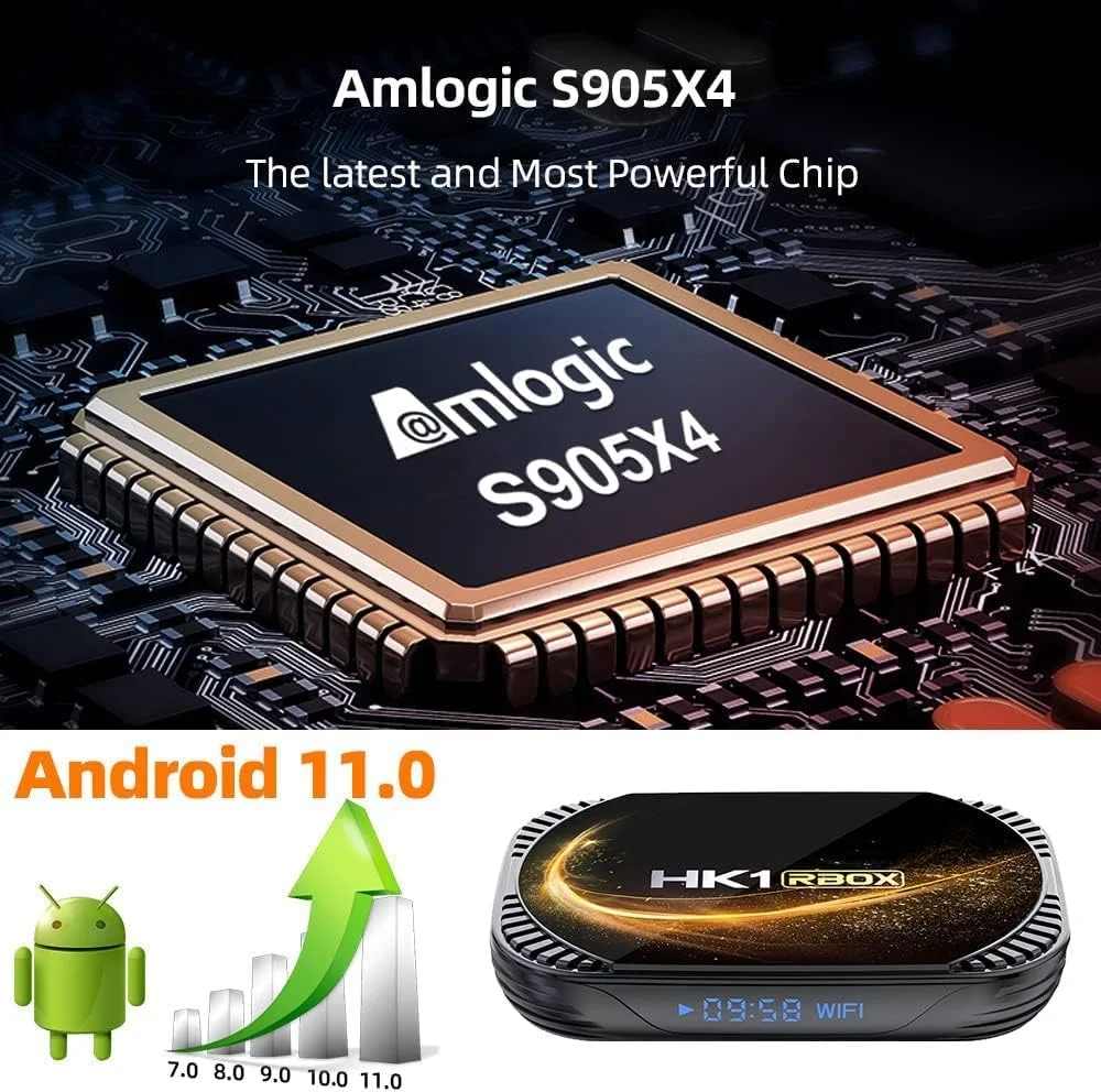 باکس تلویزیون اندروید 11.0 LIROM، Amlogic S905X4 چهار هسته ای 64 بیتی ARM Cortex-A55 2.4G/5G Dual Wifi 10/100M Ethernet، پشتیبانی از H.265/8K Ultra HD/BT 4.0/HDMI 2.1 Set Top Box، 2gb+16gb باکس تلویزیون اندروید 11.0 LIROM، Amlogic S905X4 چهار هسته ای 64 بیتی ARM Cortex-A55 2.4G/5G Dual Wifi 10/100M Ethernet، پشتیبانی از H.265/8K Ultra HD/BT 4.0/HDMI 2.1 Set Top Box، 2gb+16gb