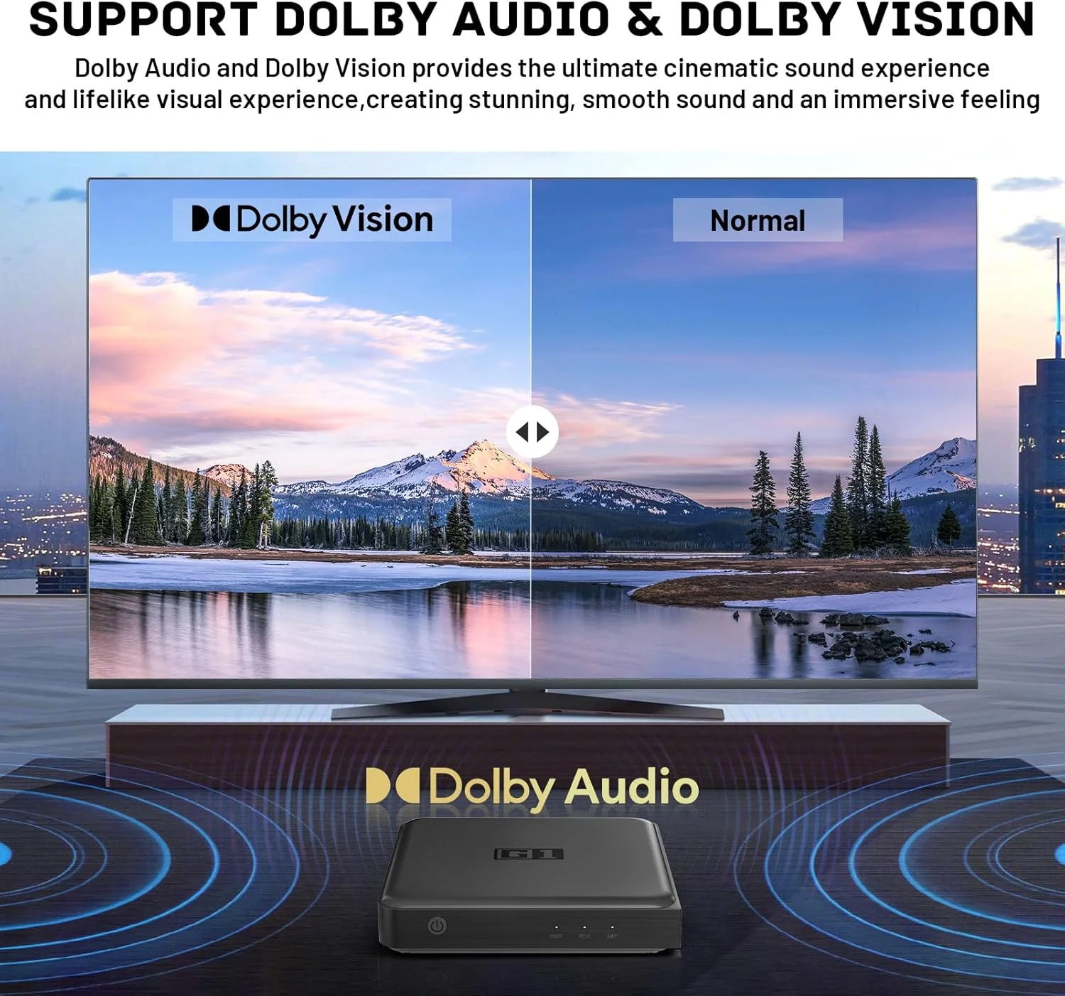 اندروید باکس 11.0 مدل 2024 Kinhank G1، جعبه پخش رسانه ای، اندروید باکس هوشمند سازگار با Google Netflix، حافظه 4+32 گیگابایت، Ultra 4K HDR 10+/Dolby Vision/Dolby Audio، وای فای 6، بلوتوث 5.0، AV1، ریموت کنترل صوتی اندروید باکس 11.0 مدل 2024 Kinhank G1، جعبه پخش رسانه ای، اندروید باکس هوشمند سازگار با Google Netflix، حافظه 4+32 گیگابایت، Ultra 4K HDR 10+/Dolby Vision/Dolby Audio، وای فای 6، بلوتوث 5.0، AV1، ریموت کنترل صوتی