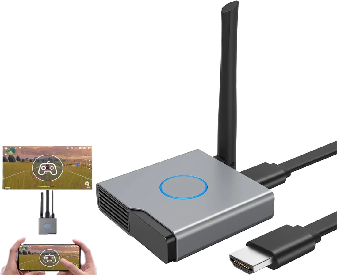 دانگل آداپتور نمایشگر HDMI بی سیم 4K، انعکاس صفحه نمایش، توسعه دهنده فایل/صوتی/تصویری رسانه ای از لپ تاپ، کامپیوتر، تلفن هوشمند به پروژکتور مانیتور HDTV