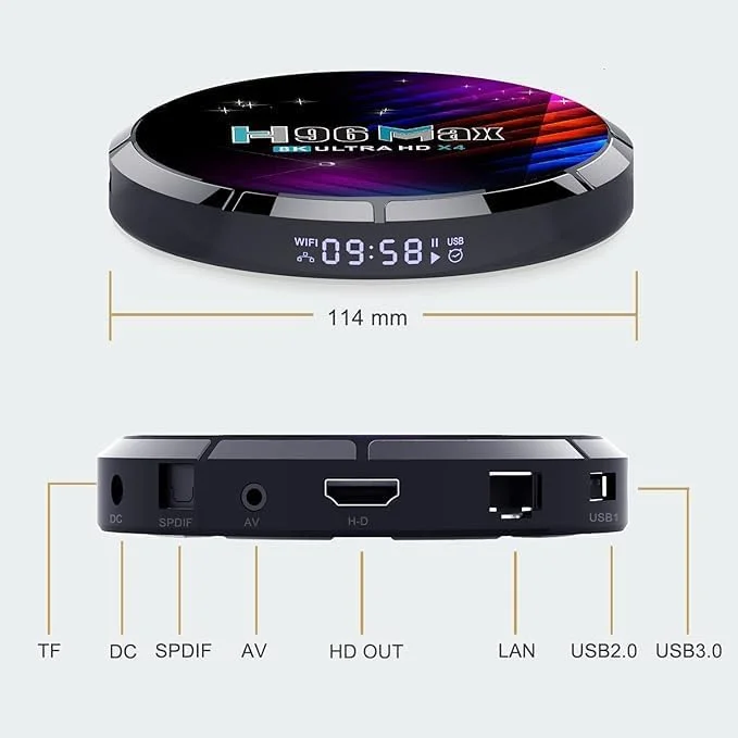 اندروید باکس KATGROCHIR 11.0، ست تاپ باکس تلویزیون هوشمند با 2 گیگابایت رم و 16 گیگابایت رام، کنترل از راه دور، چهار هسته ای، پشتیبانی از 8K 3D، پخش کننده رسانه خانگی