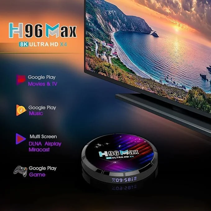 اندروید باکس KATGROCHIR 11.0، ست تاپ باکس تلویزیون هوشمند با 2 گیگابایت رم و 16 گیگابایت رام، کنترل از راه دور، چهار هسته ای، پشتیبانی از 8K 3D، پخش کننده رسانه خانگی