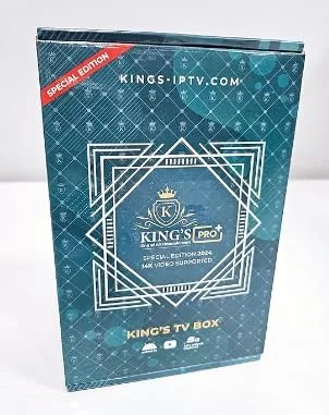 دستگاه تی وی باکس نسخه ویژه KING'S PRO PLUS 2024: کیفیت 14K Ultra HD، رم 32 گیگابایت، حافظه داخلی 512 گیگابایت، اندروید 14، اشتراک رایگان.