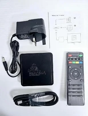 دستگاه تی وی باکس نسخه ویژه KING'S PRO PLUS 2024: کیفیت 14K Ultra HD، رم 32 گیگابایت، حافظه داخلی 512 گیگابایت، اندروید 14، اشتراک رایگان.