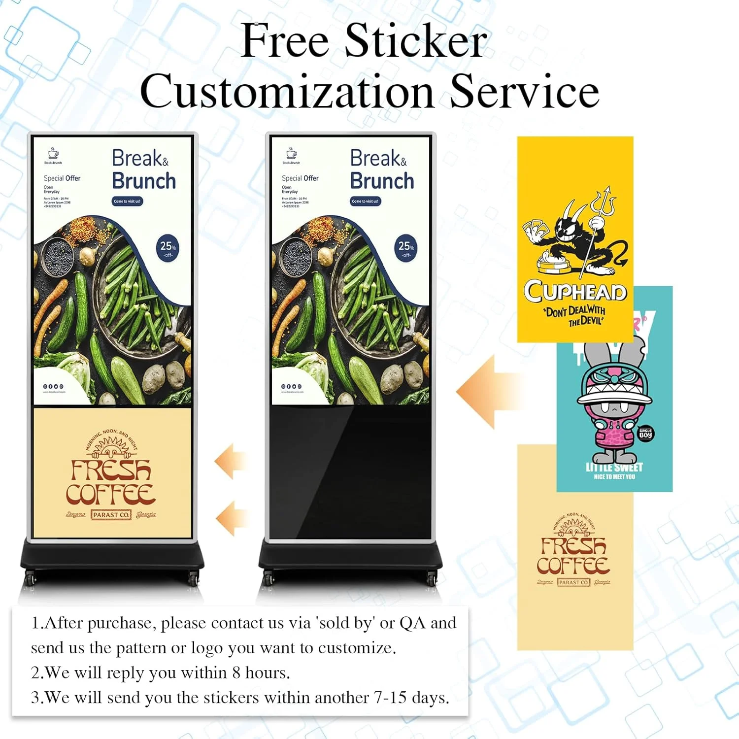 نمایشگر دیجیتال ساینیج 4K LCD کینون، 43 اینچ، ایستاده، مناسب فضای داخلی، پخش کننده تبلیغات تجاری، کیوسک دیجیتال ساینیج با پخش خودکار تبلیغات، ورودی HDMI WiFi بلوتوث، اندروید 12.0، رنگ مشکی