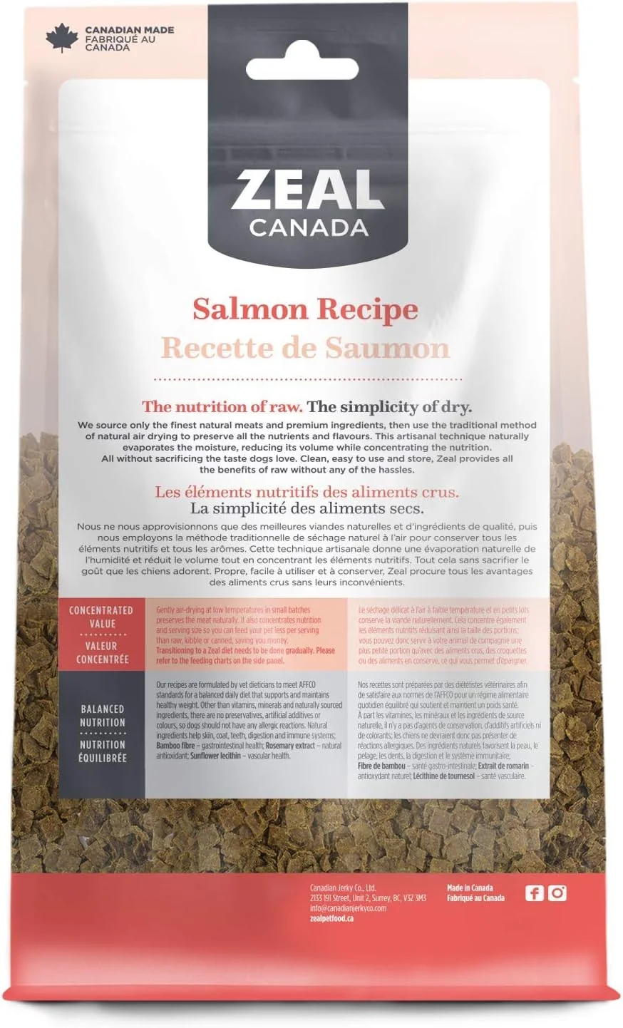 غذای خشک سگ با طعم سالمون خشک شده Zeal - وزن 4 کیلوگرم