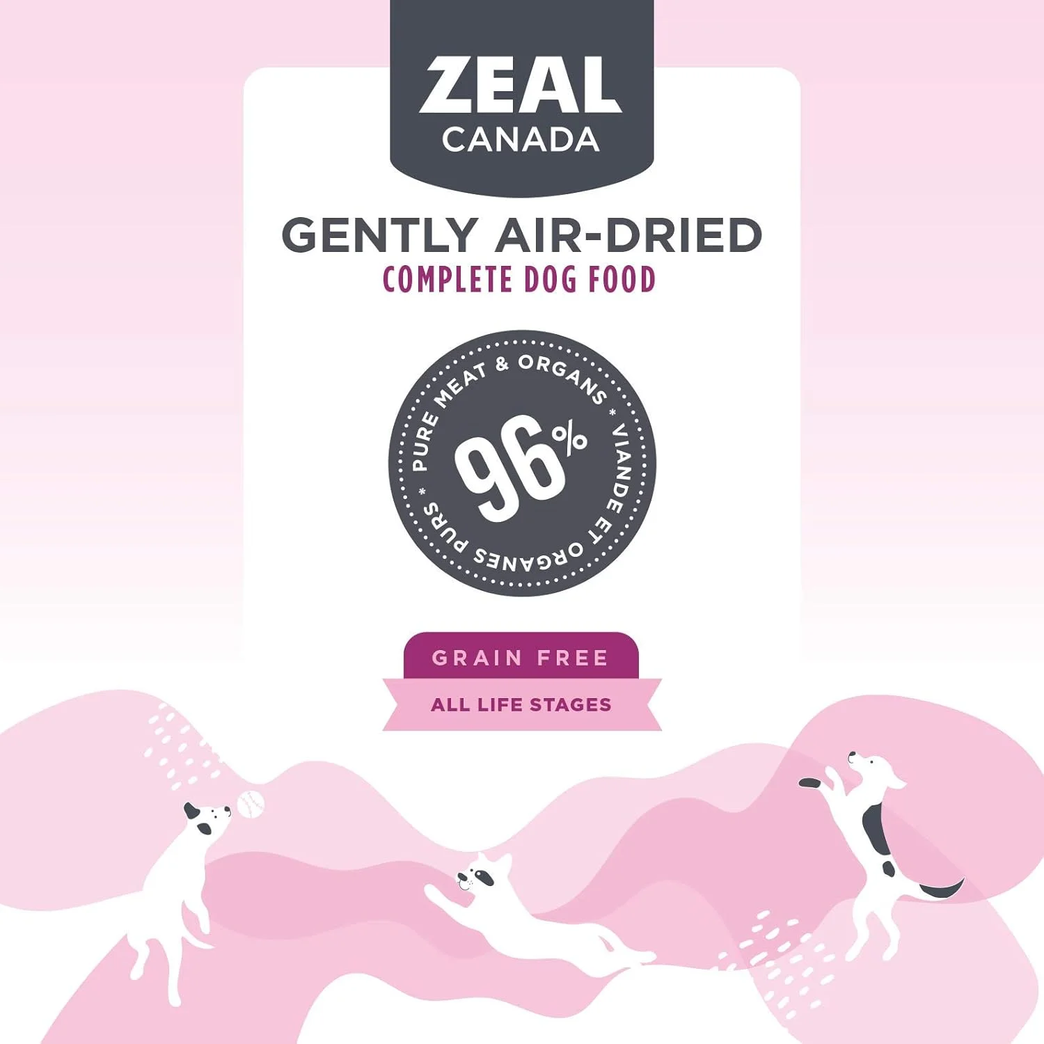 غذای خشک سگ با طعم بوقلمون Zeal، خشک شده با هوا - 4 کیلوگرم