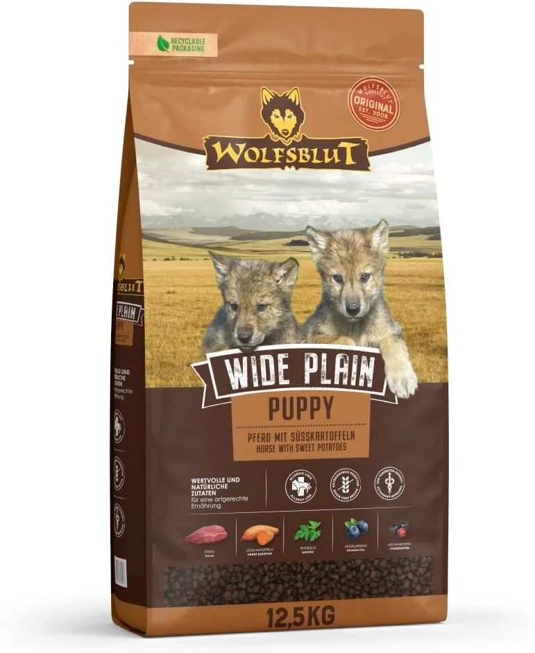 ولفزبلات - دشت وسیع توله سگ - 12.5 کیلوگرم - اسب - غذای خشک - غذای سگ - بدون غلات