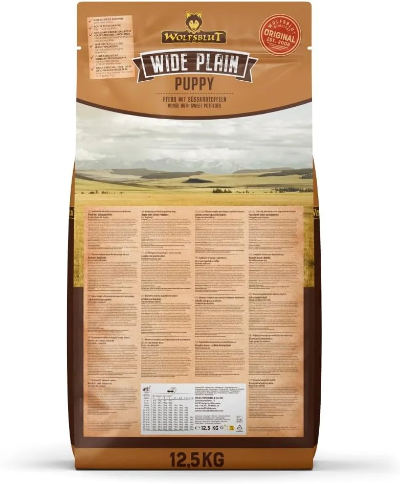 ولفزبلات - دشت وسیع توله سگ - 12.5 کیلوگرم - اسب - غذای خشک - غذای سگ - بدون غلات