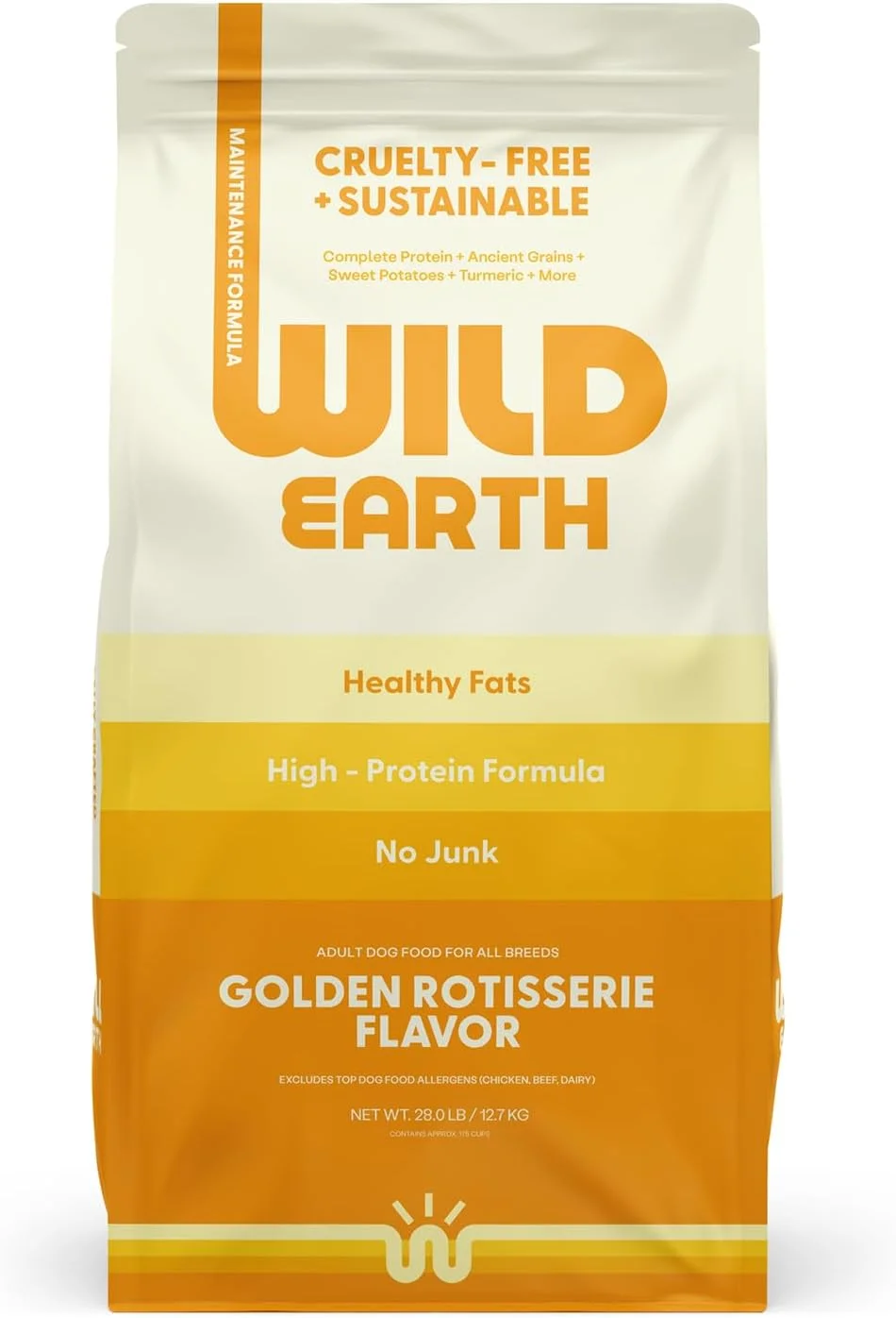 غذای خشک سگ وگان وایلد ارث | فرمول نگهداری گیاهی | گیاهی، تسکین آلرژی، توسعه یافته توسط دامپزشکان برای تغذیه کامل | طعم مرغ بریان طلایی، کیسه 28 پوندی