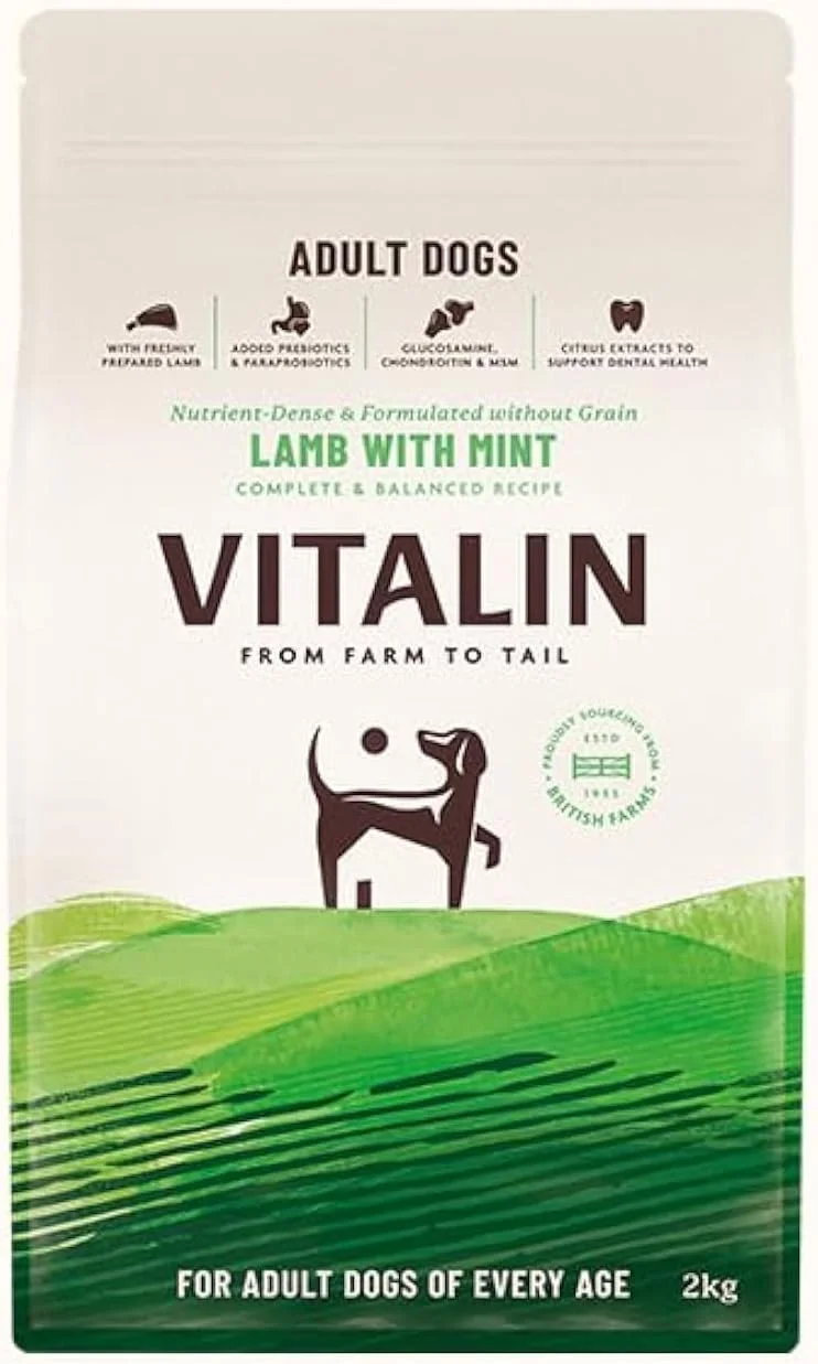 غذای خشک سگ ویتالین طعم بره و نعناع - 2 کیلوگرم