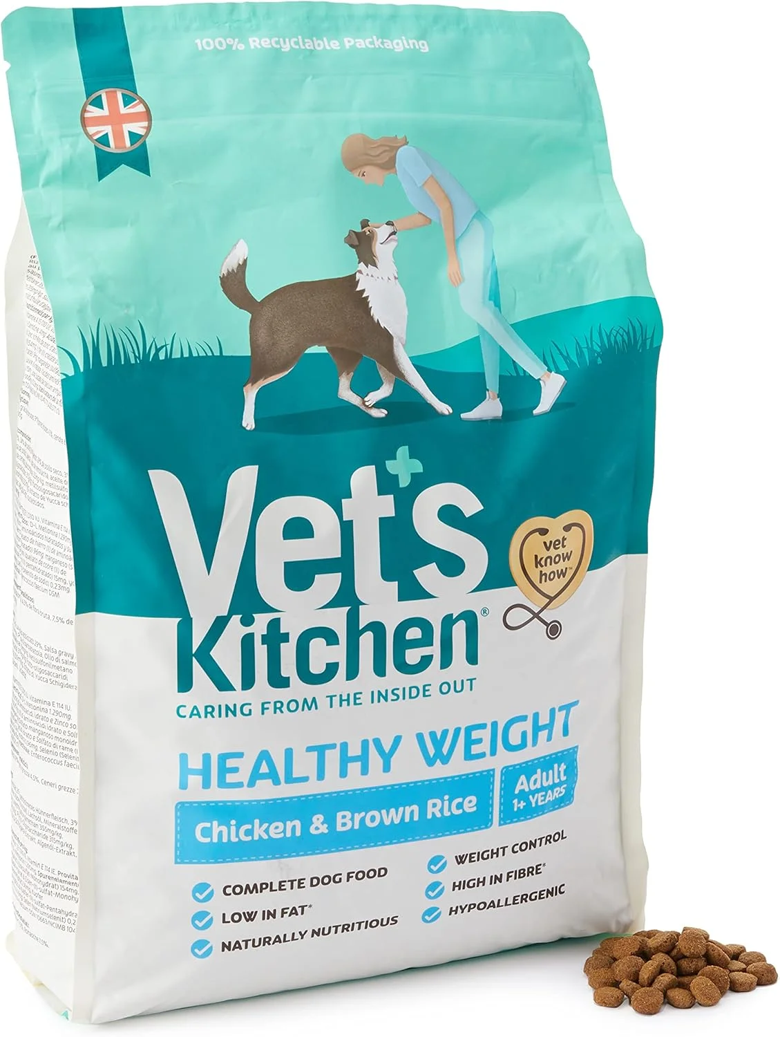 غذای خشک سگ بالغ با طعم مرغ و برنج قهوه ای وتز کیچن لایت 3 کیلوگرمی