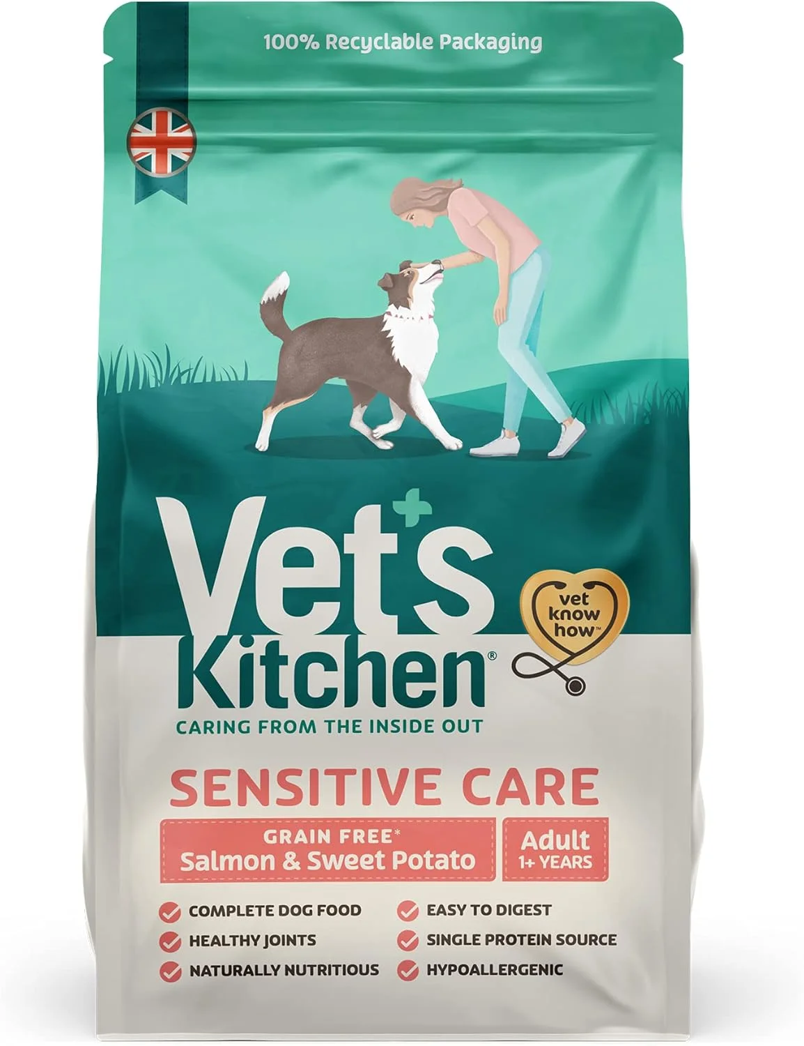 غذای خشک سگ بدون غلات مراقبت ویژه وتز کیچن - سالمون و سیب زمینی - 2.2 کیلوگرم