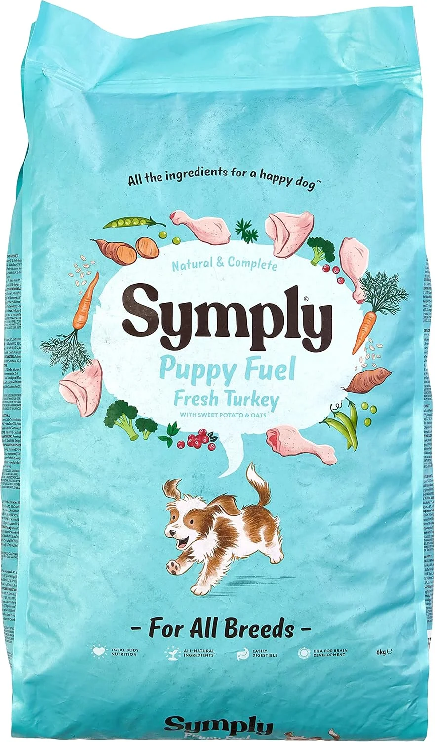 غذای خشک سگ نژاد کوچک سیمپلی با طعم بوقلمون تازه 6 کیلوگرمی