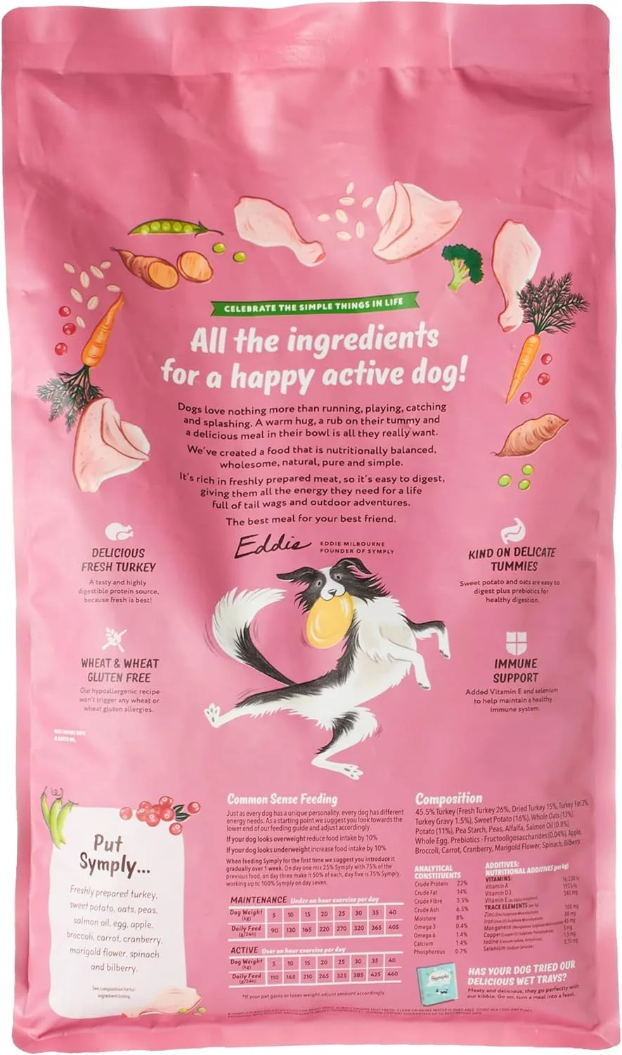 غذای خشک سگ بالغ سیمپلی با طعم بوقلمون تازه ۲ کیلوگرمی