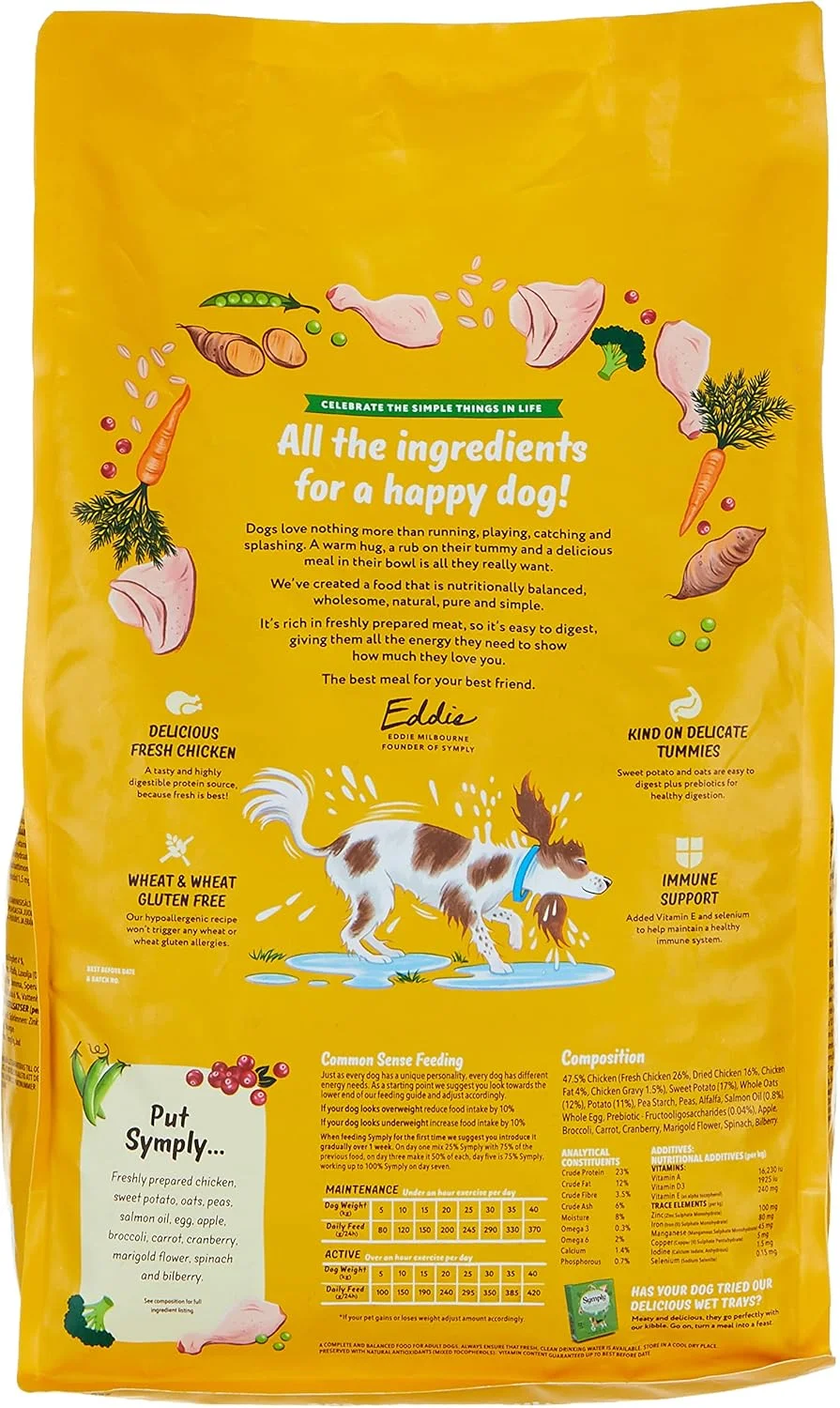 غذای خشک سگ بالغ سیمپلی با طعم مرغ تازه 2 کیلوگرمی