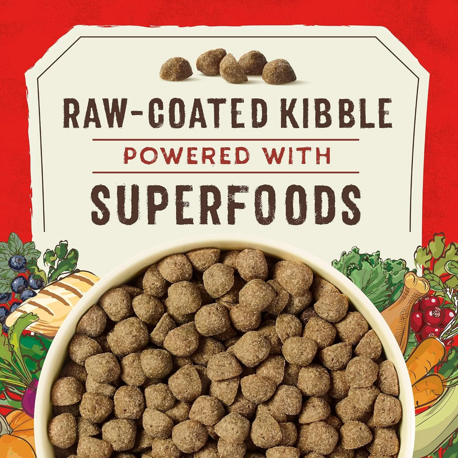 غذای سگ استلا و چوی SuperBlends با روکش خام، غلات کامل، مرغ و اردک بدون قفس با سوپرفودها، کیسه 3.5 پوندی