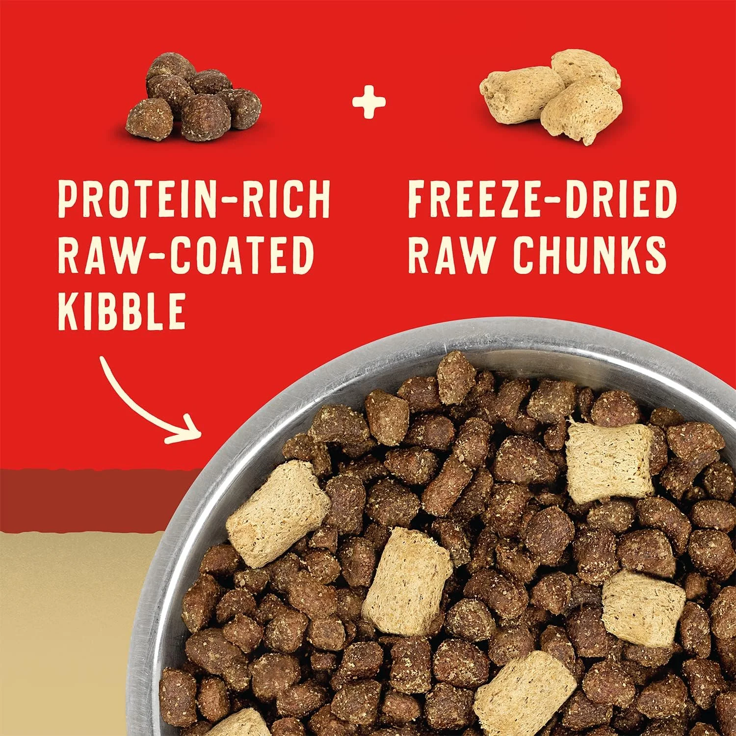 غذای خشک سگ Stella & Chewy's Wild Red، ترکیبی از مواد خام، پروتئین بالا، غلات کامل، دستور پخت گوشت قرمز، کیسه 21 پوندی