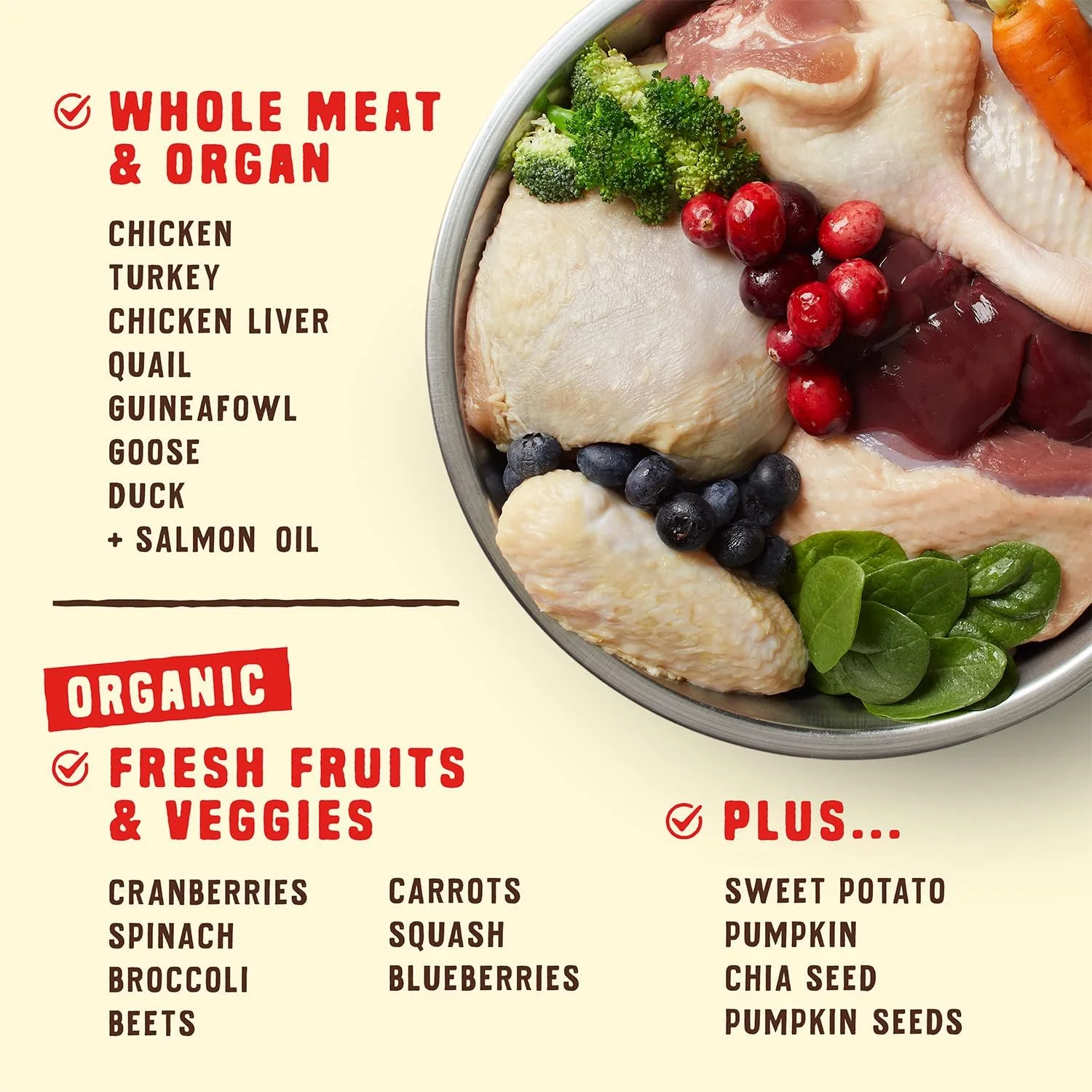 غذای خشک سگ Stella & Chewy's Wild Red، ترکیب خام، پروتئین بالا، بدون غلات و حبوبات، دستور پخت Prairie، کیسه 21 پوندی