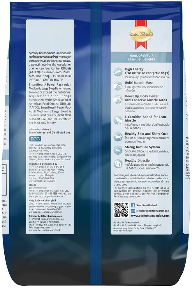 غذای خشک سگ بالغ اسمارت هارت مدل پاور پک 1 کیلوگرم