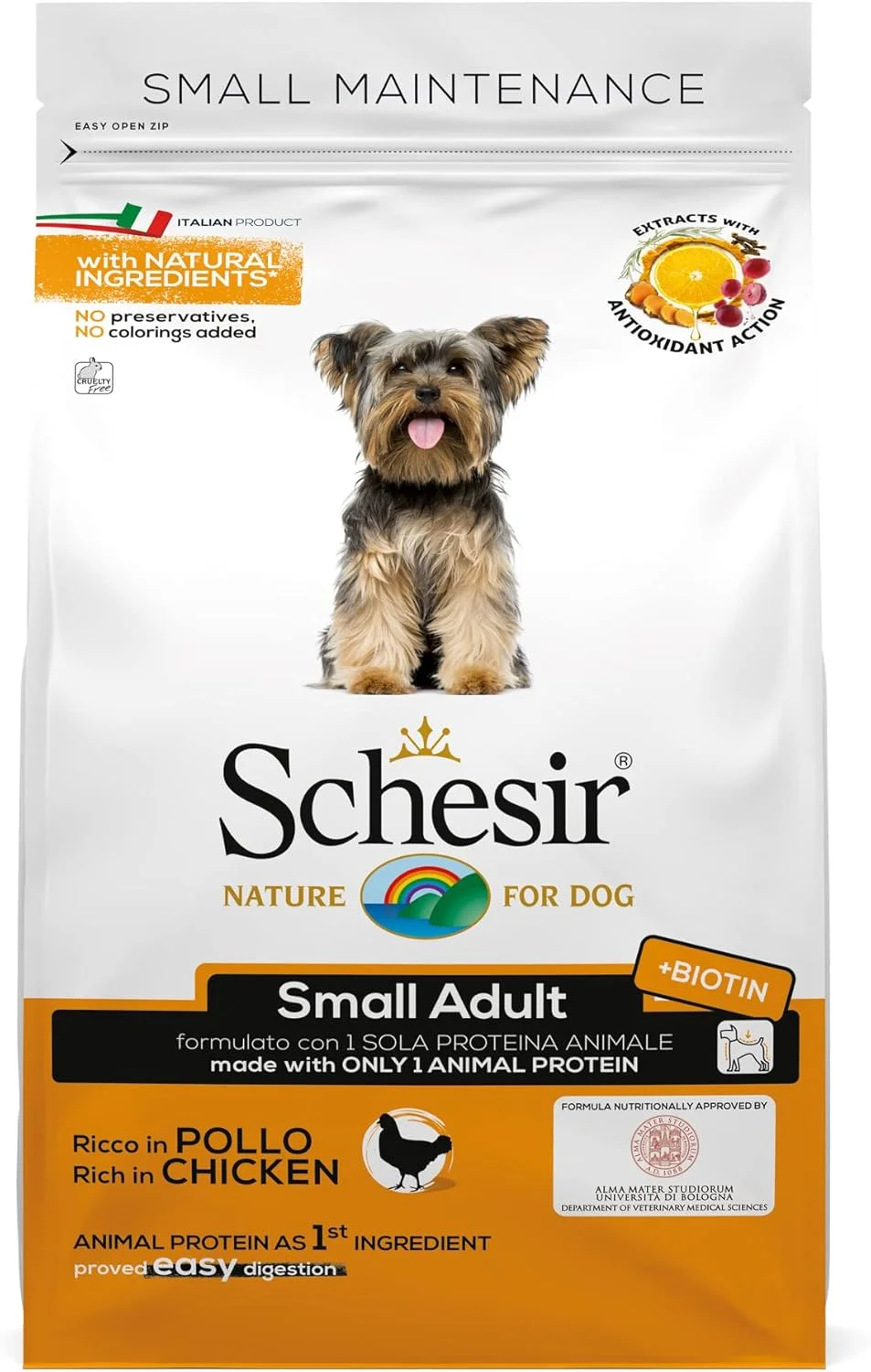 غذای خشک سگ بالغ نژاد کوچک Schesir با طعم مرغ 2 کیلوگرمی، C2310