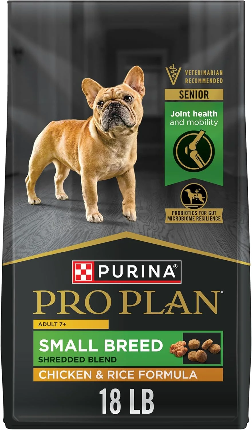 غذای خشک سگ نژاد کوچک بالای 7 سال Purina Pro Plan با طعم مرغ و برنج - کیسه 8.16 کیلوگرمی