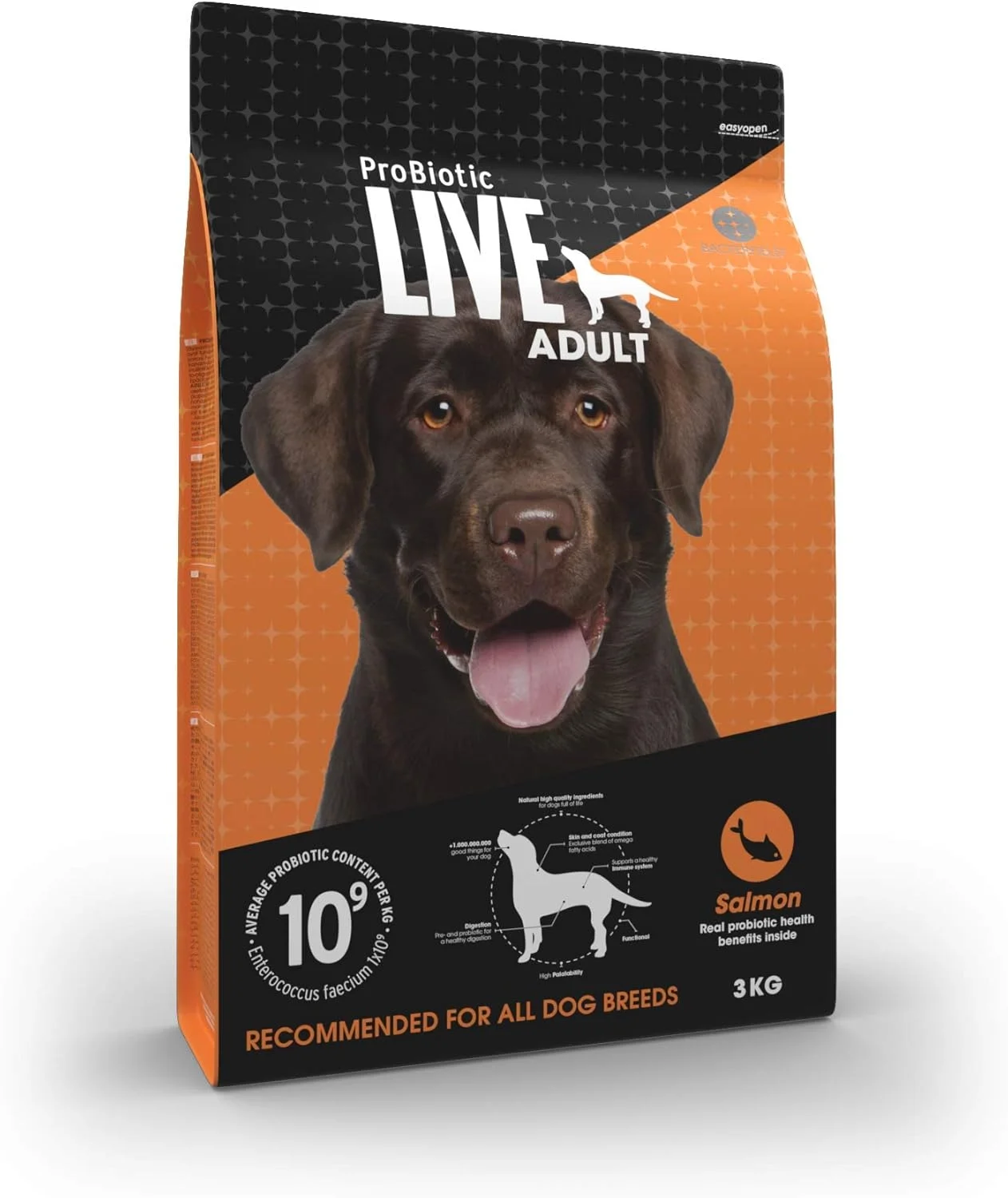 غذای خشک سگ بالغ (طعم سالمون، 3 کیلوگرم)