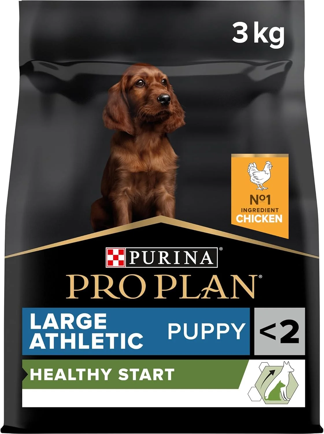 غذای خشک سگ نژاد بزرگ Purina Pro Plan Healthy Start با طعم مرغ، 3 کیلوگرم