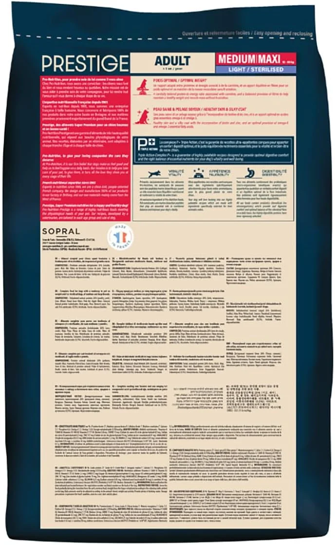 غذای خشک سگ بالغ نژاد متوسط/بزرگ استرلیزه پرو نوتریشن پرستیژ 3 کیلوگرم