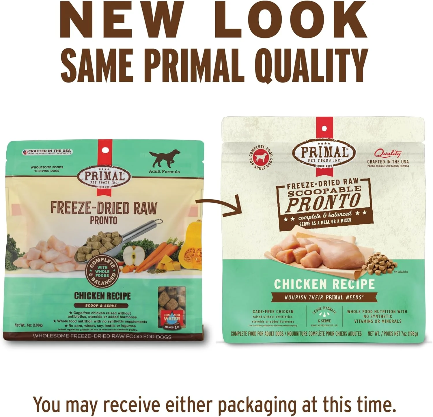 غذای سگ خشک شده پریمِل، ناگت های کوچک پرونتو، مرغ؛ پیمانه بزنید و سرو کنید، غذای کامل و متعادل؛ همچنین به عنوان چاشنی یا تشویقی استفاده می شود؛ غذای سگ خام، با پروتئین بالا، سالم، بدون غلات (453 گرم)