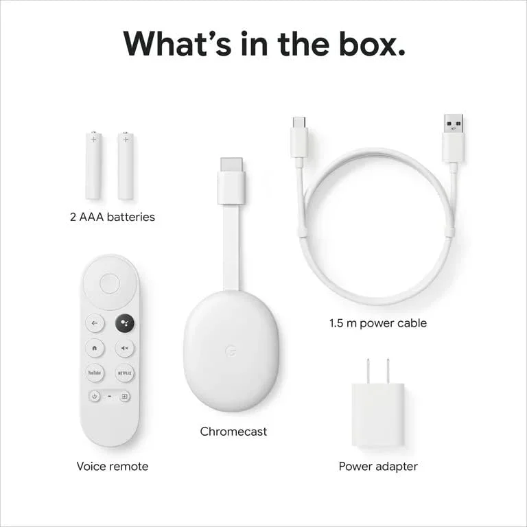 گوگل Chromecast با Google TV HD Snow GB (GA03131-GB) گوگل Chromecast با Google TV HD Snow GB (GA03131-GB)