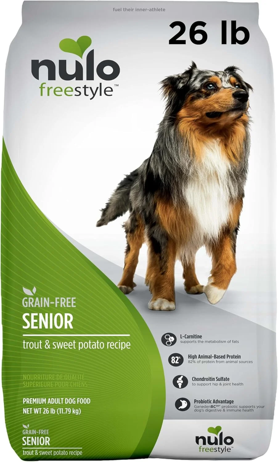 غذای خشک سگ نولو فری استایل مخصوص سگ های مسن - بدون غلات - 26 پوند