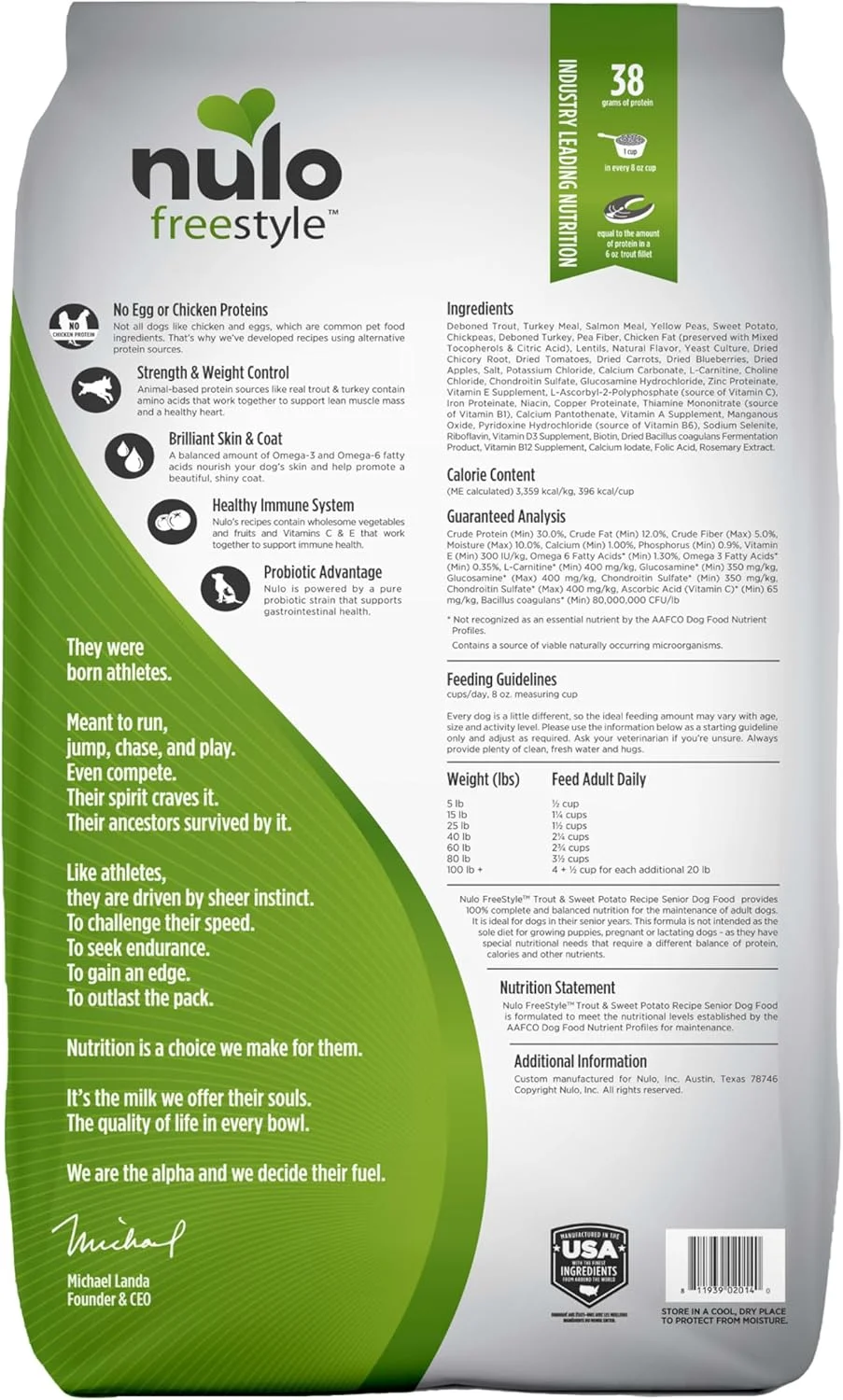 غذای خشک سگ نولو فری استایل مخصوص سگ های مسن - بدون غلات - 26 پوند