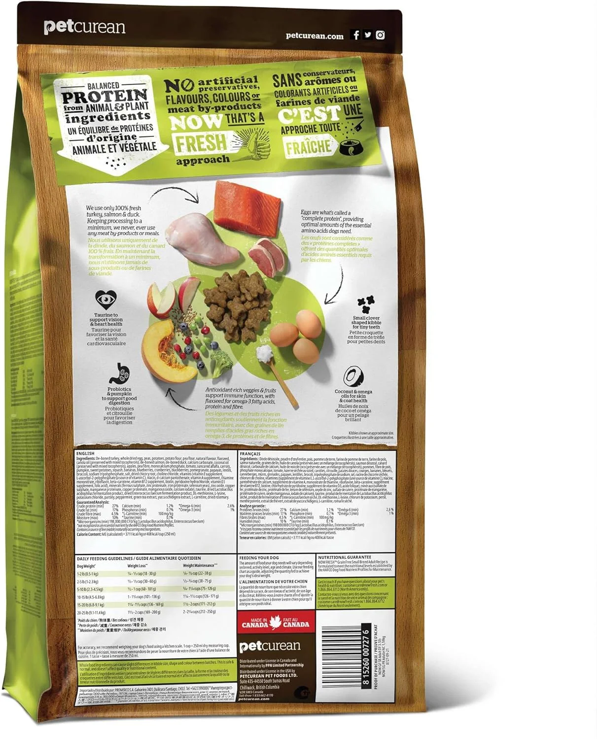 غذای خشک سگ نژاد کوچک بالغ Now Fresh بدون غلات، 2.7 کیلوگرم - دستور پخت غذای خشک سگ بالغ - رژیم غذایی سالم با پروبیوتیک و گوشت و ماهی واقعی برای پروتئین