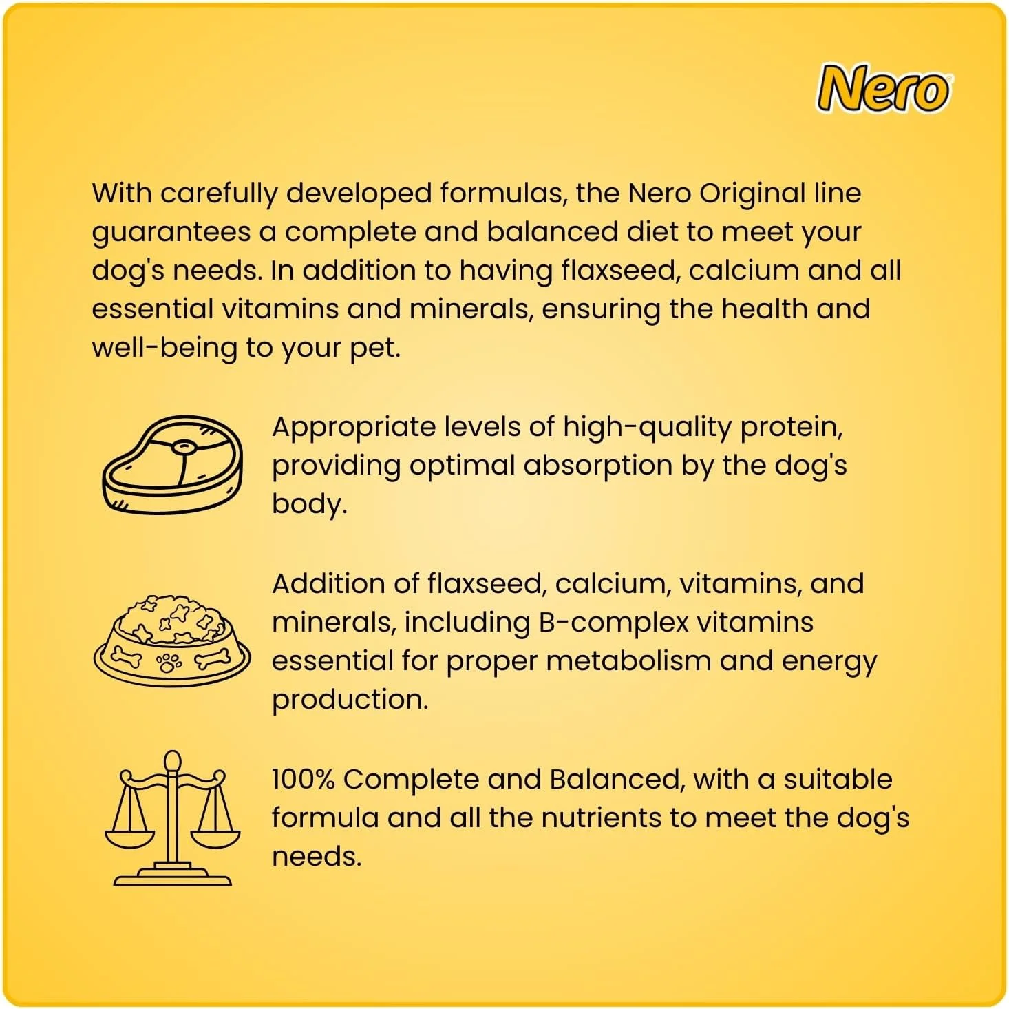 غذای خشک سگ بالغ نرو اورجینال، طعم گوشت (۱۰.۱ کیلوگرم)، فرمول کامل و متعادل مناسب برای همه نژادها