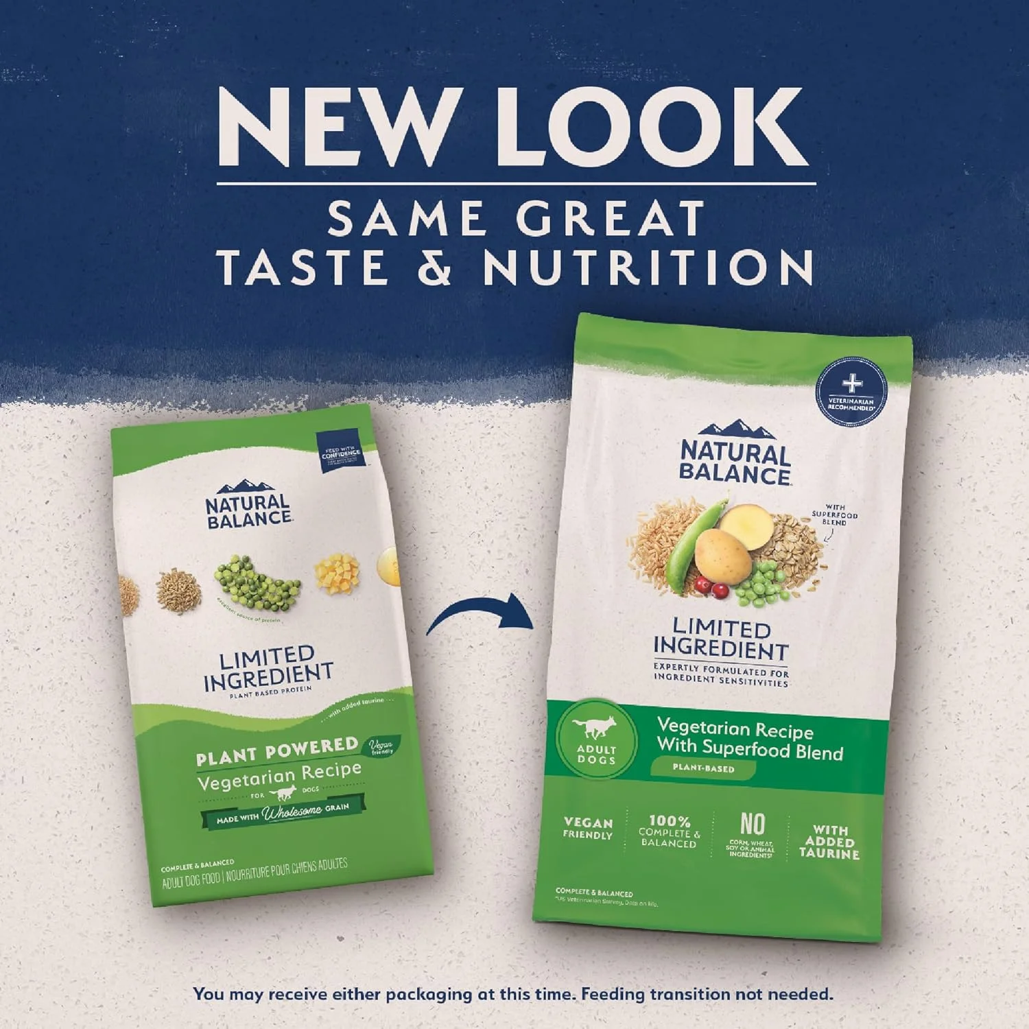 غذای خشک سگ بالغ گیاهی با مواد محدود نچرال بالانس - کیسه ۴ پوندی