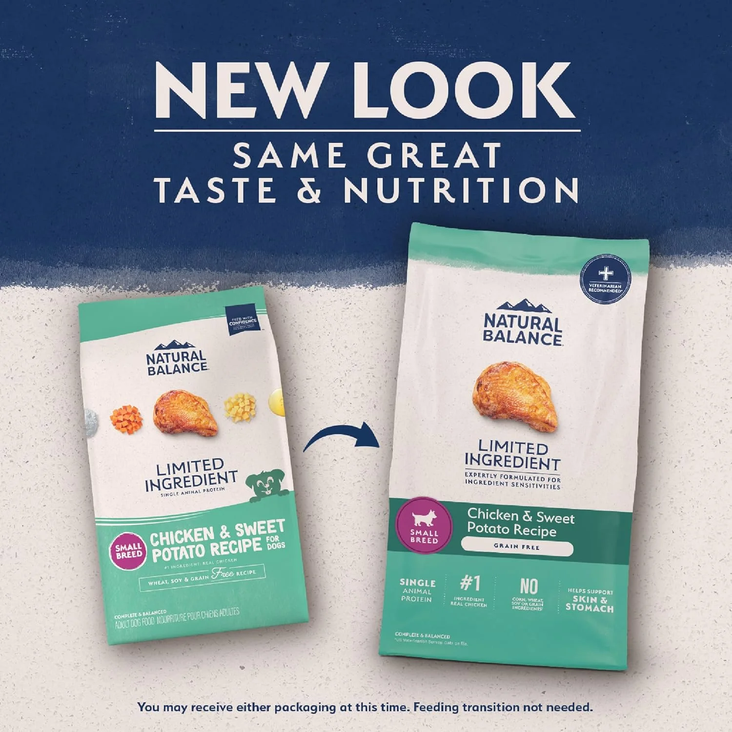 غذای خشک سگ با رژیم غذایی محدود با مرغ و سیب زمینی شیرین نچرال بالانس، 5.4 کیلوگرم