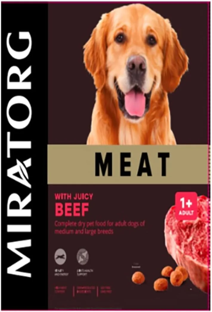 غذای خشک سگ میراتورگ گوشت گاو آبدار برای نژادهای متوسط و بزرگ - 1.1 کیلوگرم