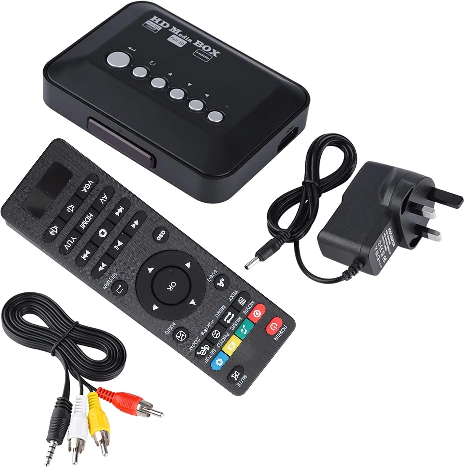 پخش کننده رسانه، پخش کننده HDMI، جعبه پخش کننده رسانه صوتی و تصویری HDMI با کیفیت 1080P HD با کنترل از راه دور IR