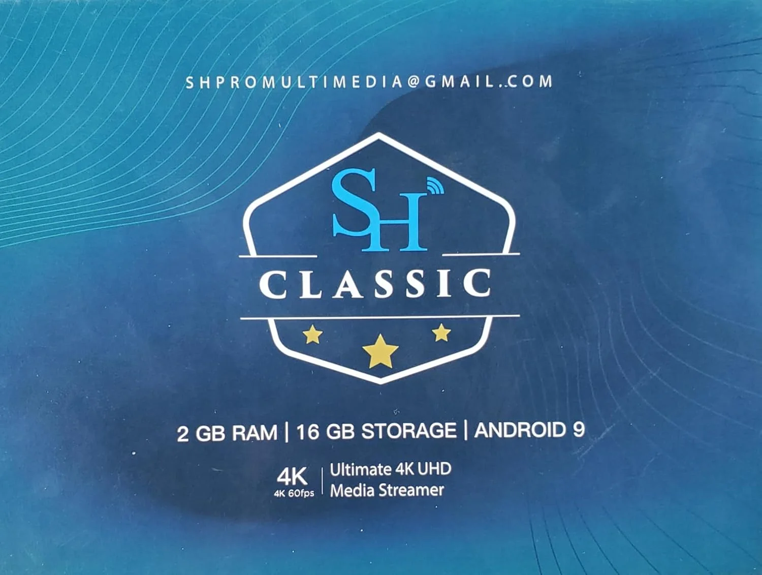 باکس اندروید تی وی جنریک SH CLASSIC نسخه 2024 | اندروید 9 | 2 گیگابایت رم و 16 گیگابایت رام | استریم کننده نهایی رسانه 4K UHD | اشتراک رایگان 1 ساله