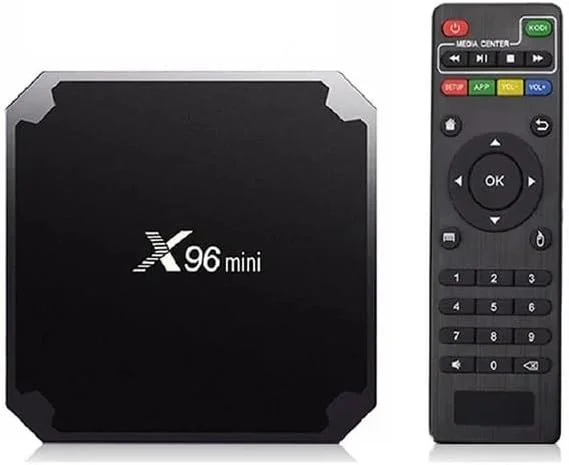 اندروید باکس هوشمند تلویزیون، 4K UHD با پشتیبانی از 8K، رم 2 گیگابایتی، حافظه 8 گیگابایتی، Wi-Fi، کنترل از راه دور صوتی، مشکی