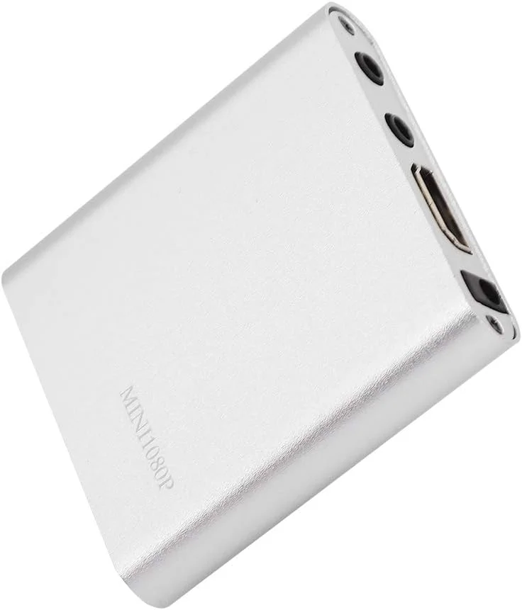 پخش کننده رسانه HDMI، پخش کننده رسانه دیجیتال مینی 1080p Full-HD HDMI با رمزگشای هارد دیسک با HDMI و AV کامپوزیت، پشتیبانی از 32 گیگابایت (دوشاخه بریتانیا نقره ای)