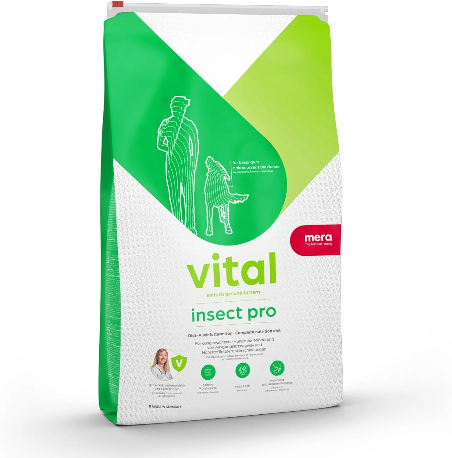 غذای خشک سگ مراویتال Insect Pro، مناسب برای سگ های دارای آلرژی و مشکلات پوستی 3 کیلوگرم