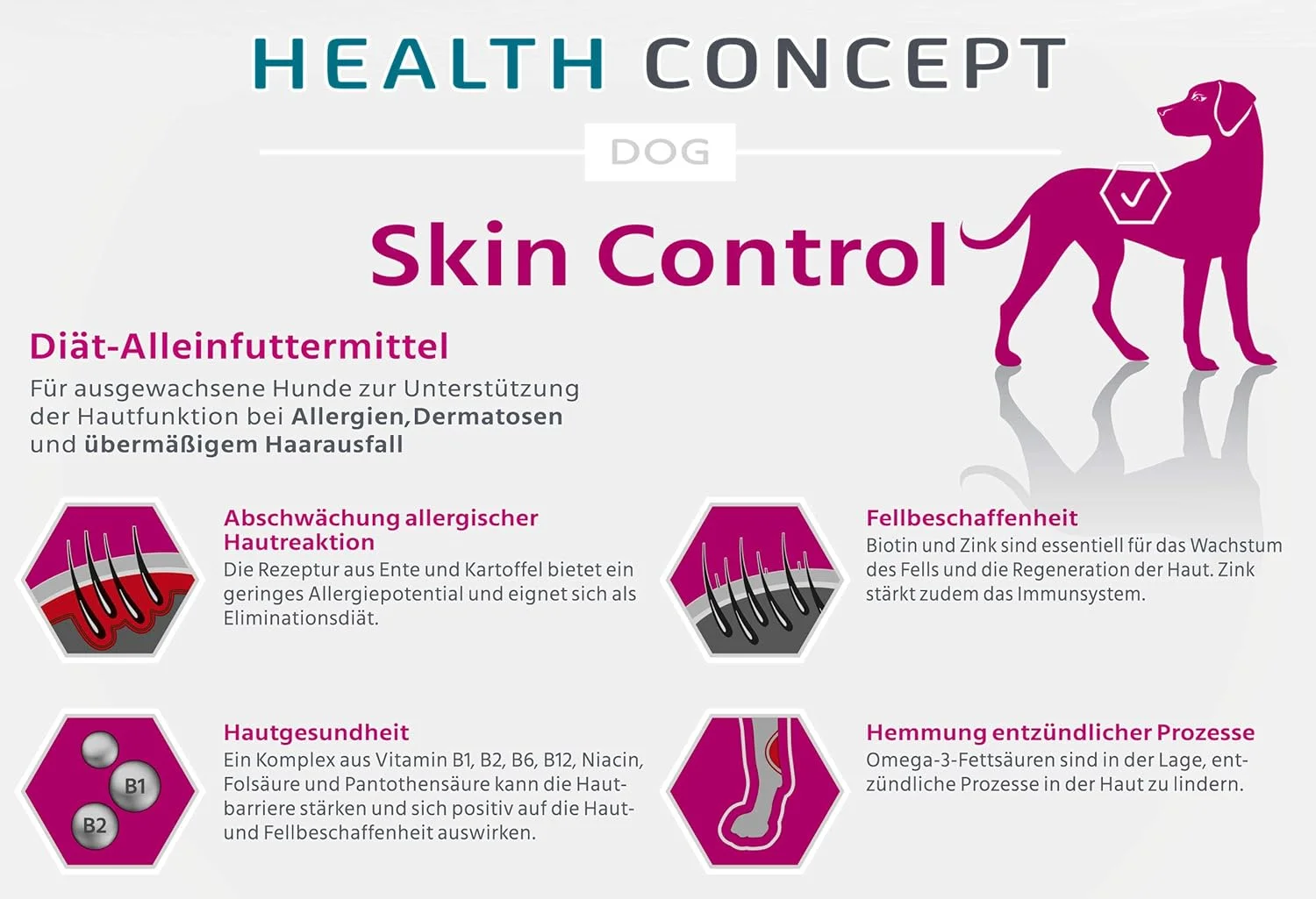 غذای خشک سگ مراویتال Skin Control - رژیم تخصصی برای سلامت پوست، حمایت از آلرژی و بازسازی خز 3 کیلوگرم