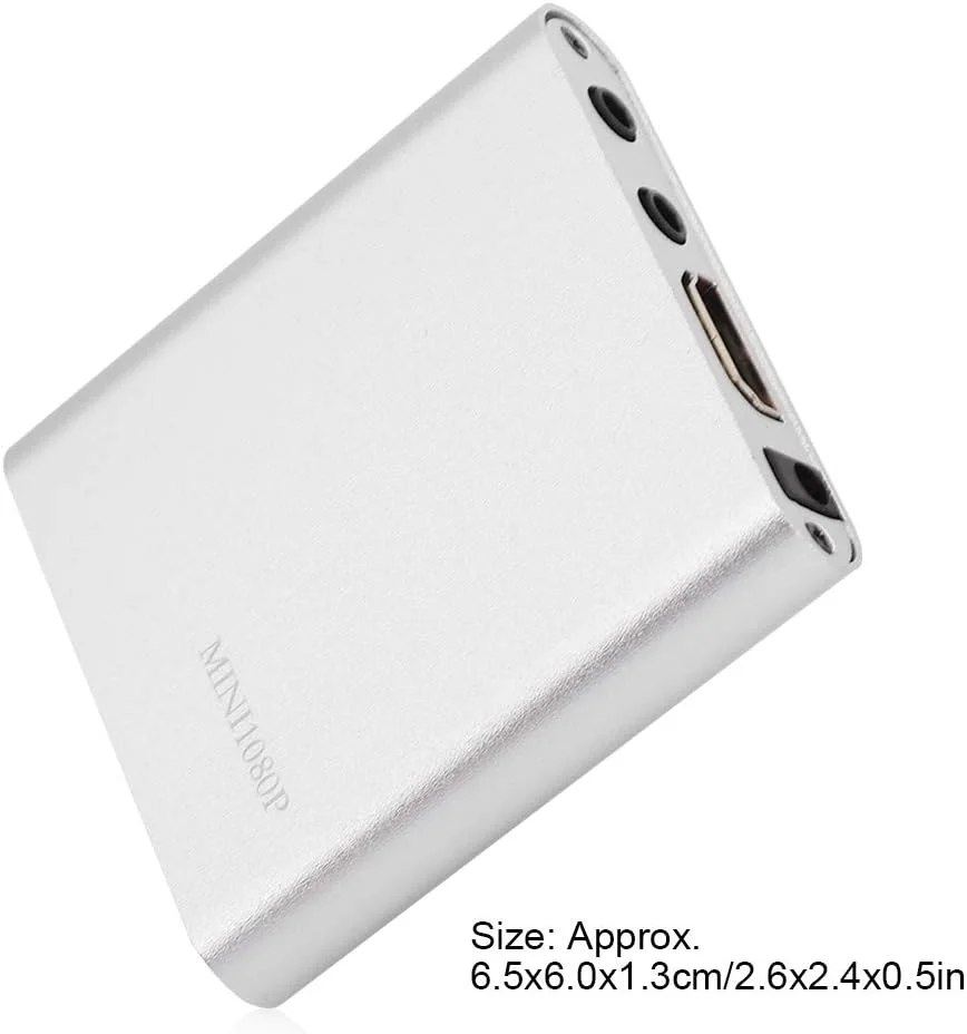 پخش کننده رسانه HDMI، پخش کننده رسانه دیجیتال مینی 1080p Full-HD HDMI با رمزگشای هارد دیسک با HDMI و AV کامپوزیت، پشتیبانی از 32 گیگابایت (دوشاخه بریتانیا نقره ای)