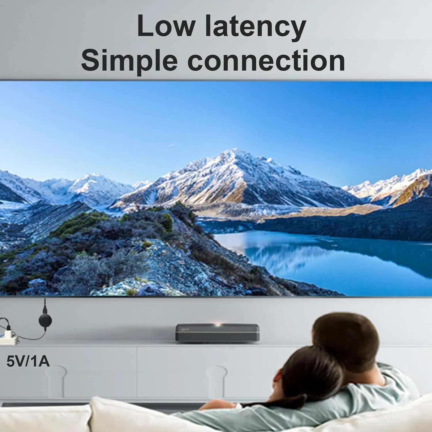 آداپتور نمایشگر بی‌سیم G2-Split 1080P HD، استریم از تلفن/تبلت/لپ‌تاپ به تلویزیون/پروژکتور/مانیتور قابل حمل، پشتیبانی از iOS، اندروید، ویندوز، iOS با برنامه/وب‌سایت HDCP مانند نت*فلیکس و غیره کار نمی‌کند.