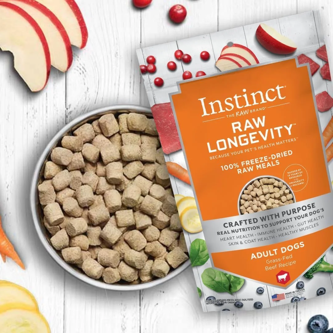 غذای خشک انجمادی گوشت گاو Raw Longevity مناسب سگ، 270 گرم غذای خشک انجمادی گوشت گاو Raw Longevity مناسب سگ، 270 گرم