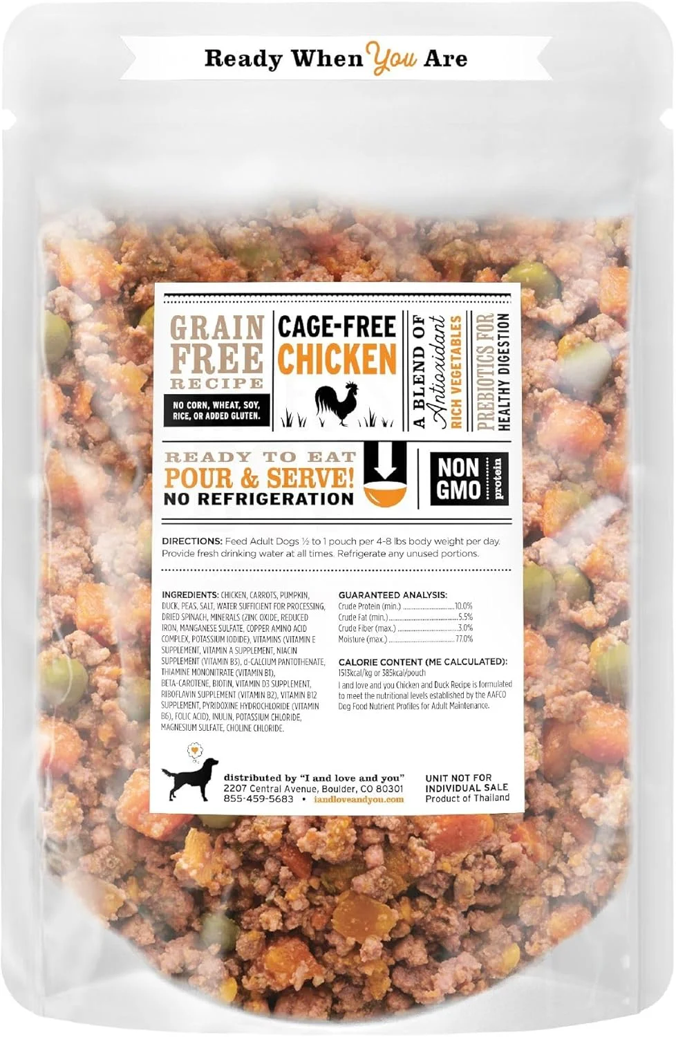 غذای خشک سگ با طعم مرغ و اردک I and love and you Irresist-a-Bowls، غذای حیوانات خانگی، بدون غلات، بدون مواد افزودنی، تقویت کننده غذا، بسته 9 اونسی، بسته 4 عددی